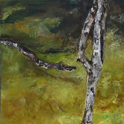 Betula II, 2022/23 Acryl auf Leinwand, 100x120cm
