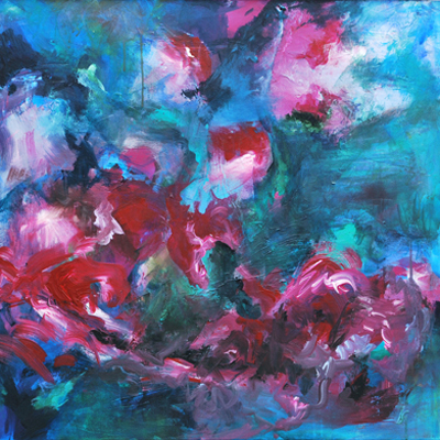 flower power I, 2012, acrylic on canvas, 70x70cm