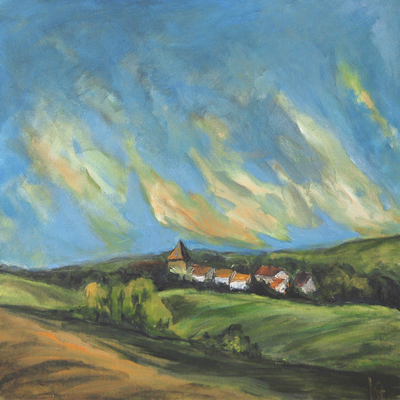 Abendhimmel, 2007, Acryl auf Leinwand, 60x60cm