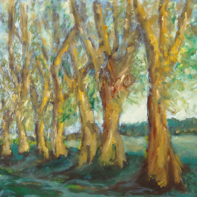 Buckow Alley, 2010, mixed media on canvas, 60x60cm