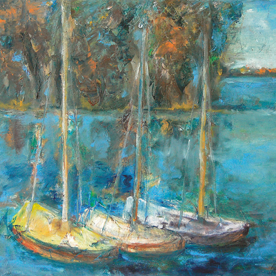 am Klostersee, 2005, Öl auf Leinwand, 60x70cm