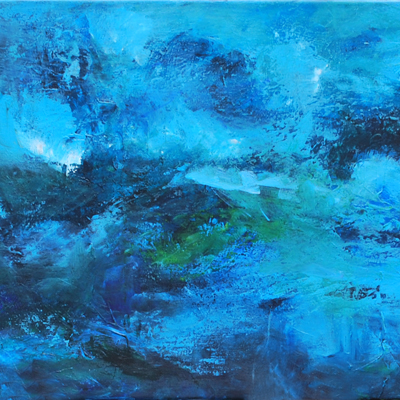 blaue Stunde, 2012, Acryl auf Leinwand, 50x150cm