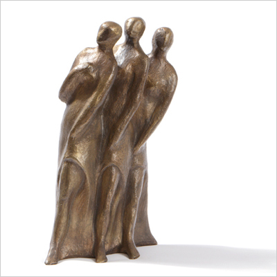 three muses, bronze, 22x14x29cm (front)