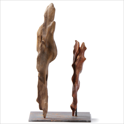 from a far off land, terracotta, driftwood, 20x30x60cm (front)