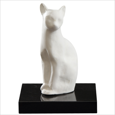 big cat, marble cast , 16x10x36cm
