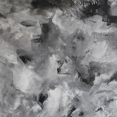 Schwarz auf Weiss VII, 2017, Acryl auf Leinwand, 100x70cm